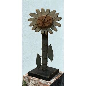 Rustic Wooden Flower Shelf Tabletop Farmhouse Garden Whimsical Primitive Art